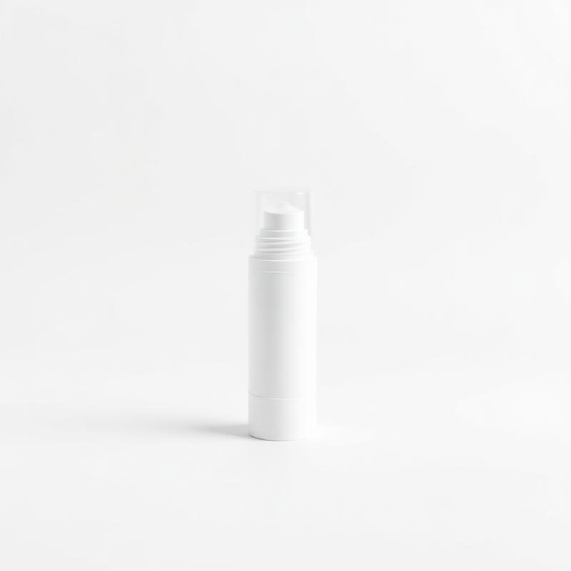 Plain white unlabeled roll-on bottle for insect bite itch relief on a white background